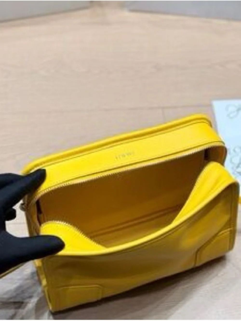 FineLoewe Canary Yellow Leather Top-Handle Satchel